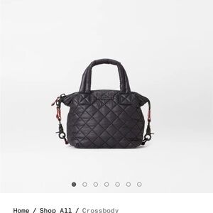 MZ Wallace Black Quilted Micro Cross Body Bag
